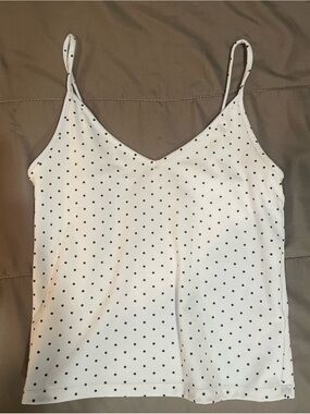 Women's Light Blue Polka Dot Cami Tank Top